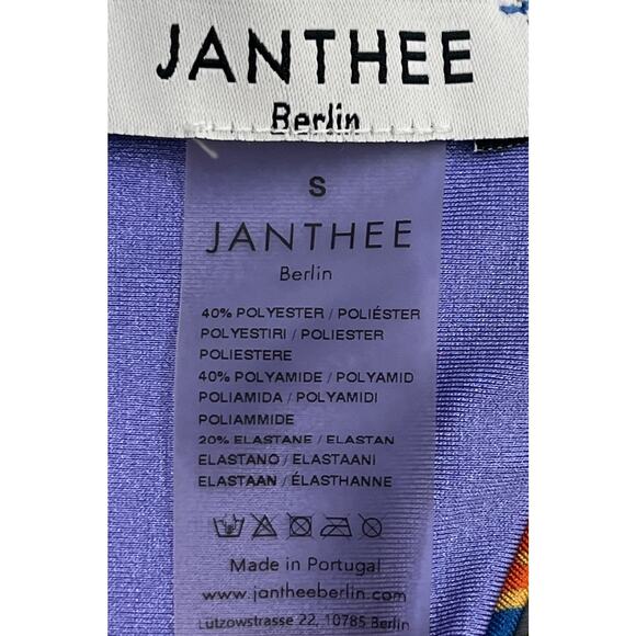 M2-57(2) JANTHEE Berlin Women's Thong Bikini Bottom Floral Blue Small - Picture 5 of 5